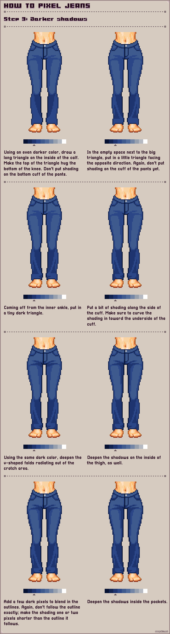 How to pixel jeans step 3