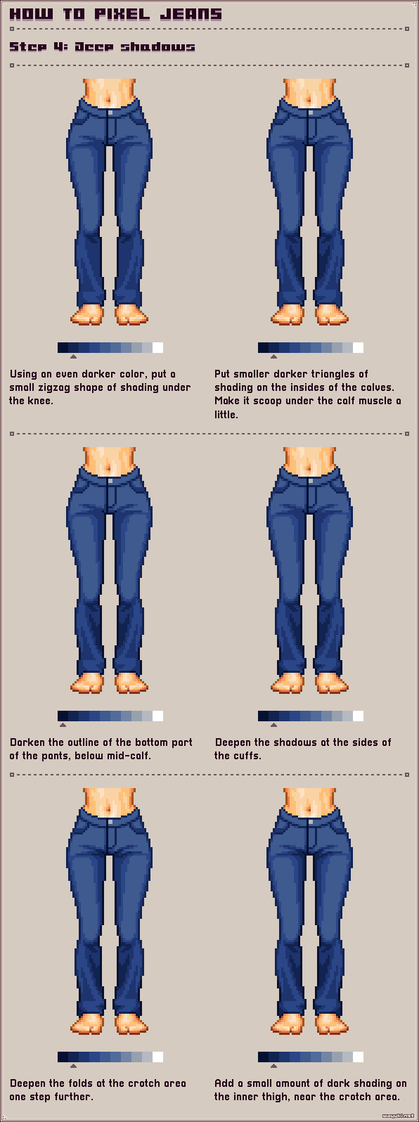 How to pixel jeans step 4