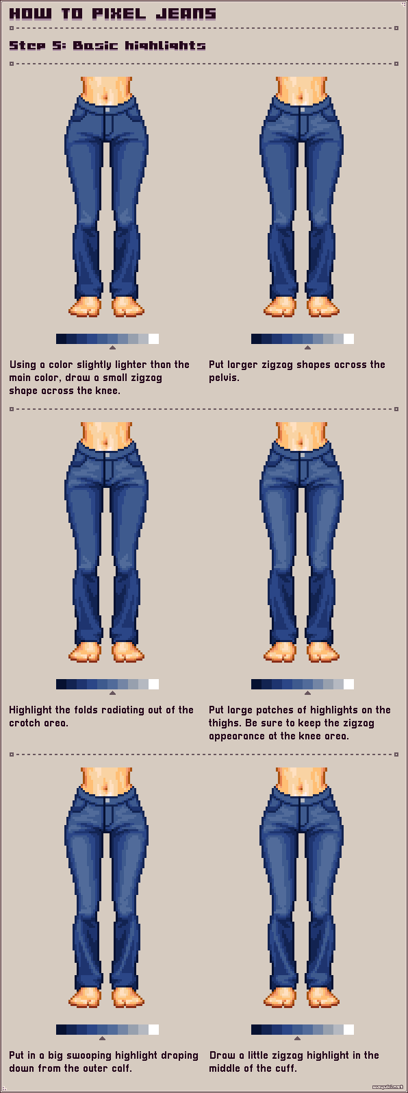 How to pixel jeans step 5