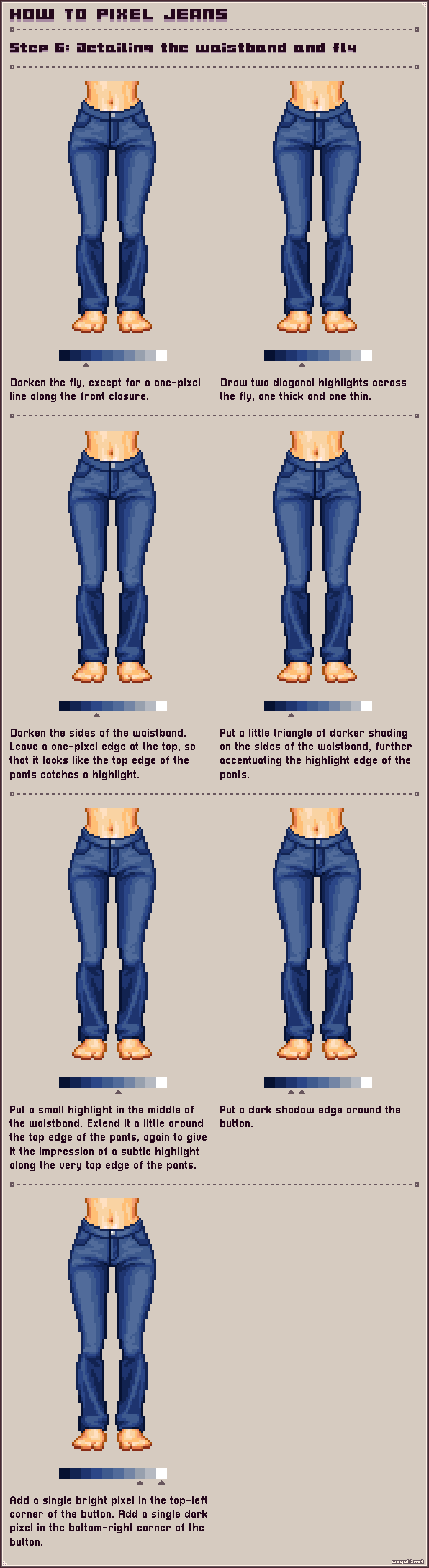 How to pixel jeans step 6
