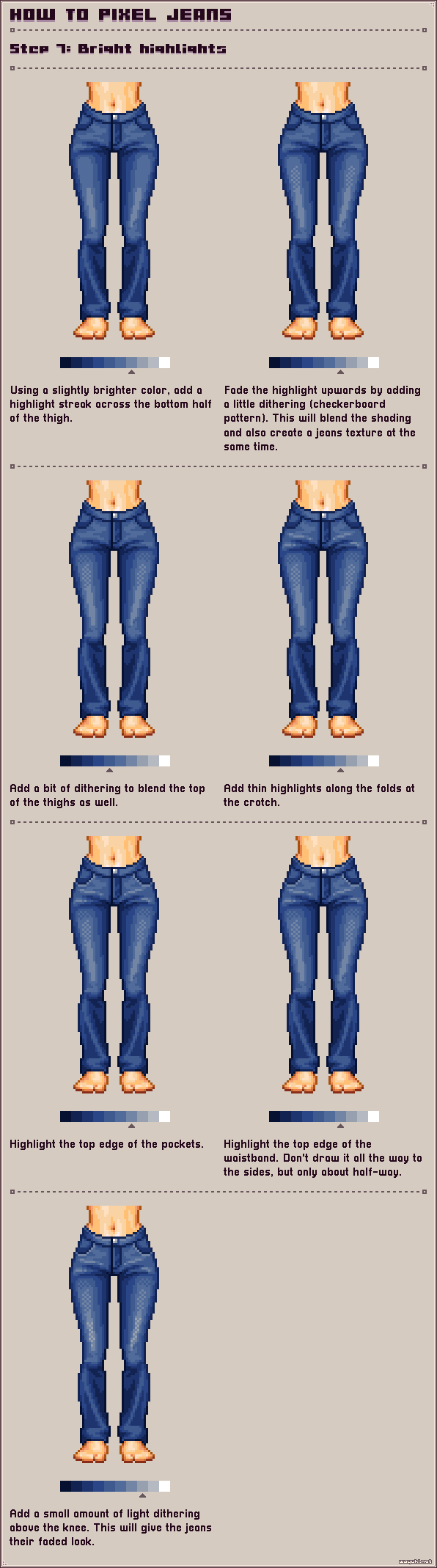 How to pixel jeans step 7