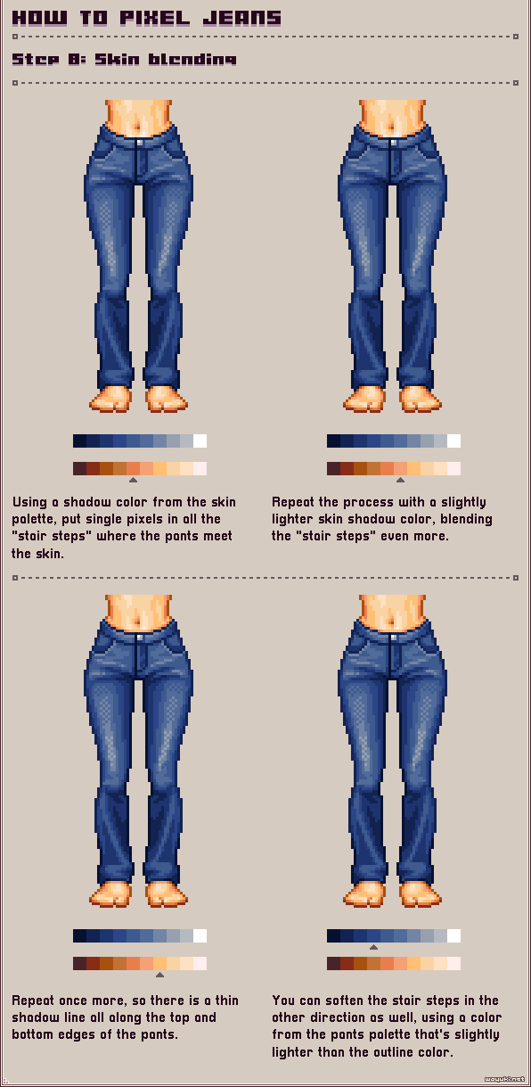 How to pixel jeans step 8