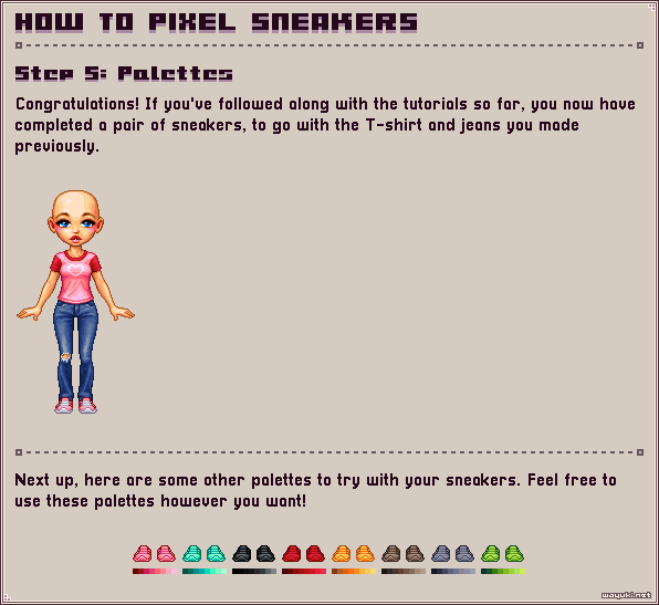 How to pixel sneakers step 5